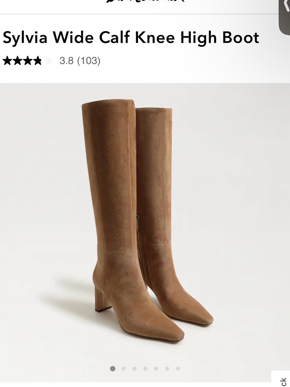 Sam Edelman Sylvia Tall Suede Boots in Cognac